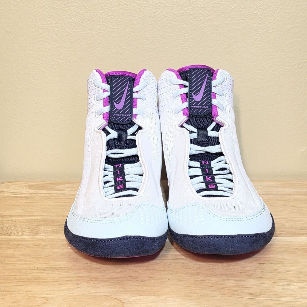 Nike Inflict 4 White Hyper Violet Wrestling Shoes HM9674-103 Men's Size 9.5 - Picture 2 of 7